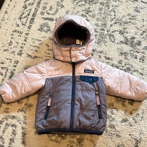 Patagonia baby reversible tribbles hoody-6-12 months-purple